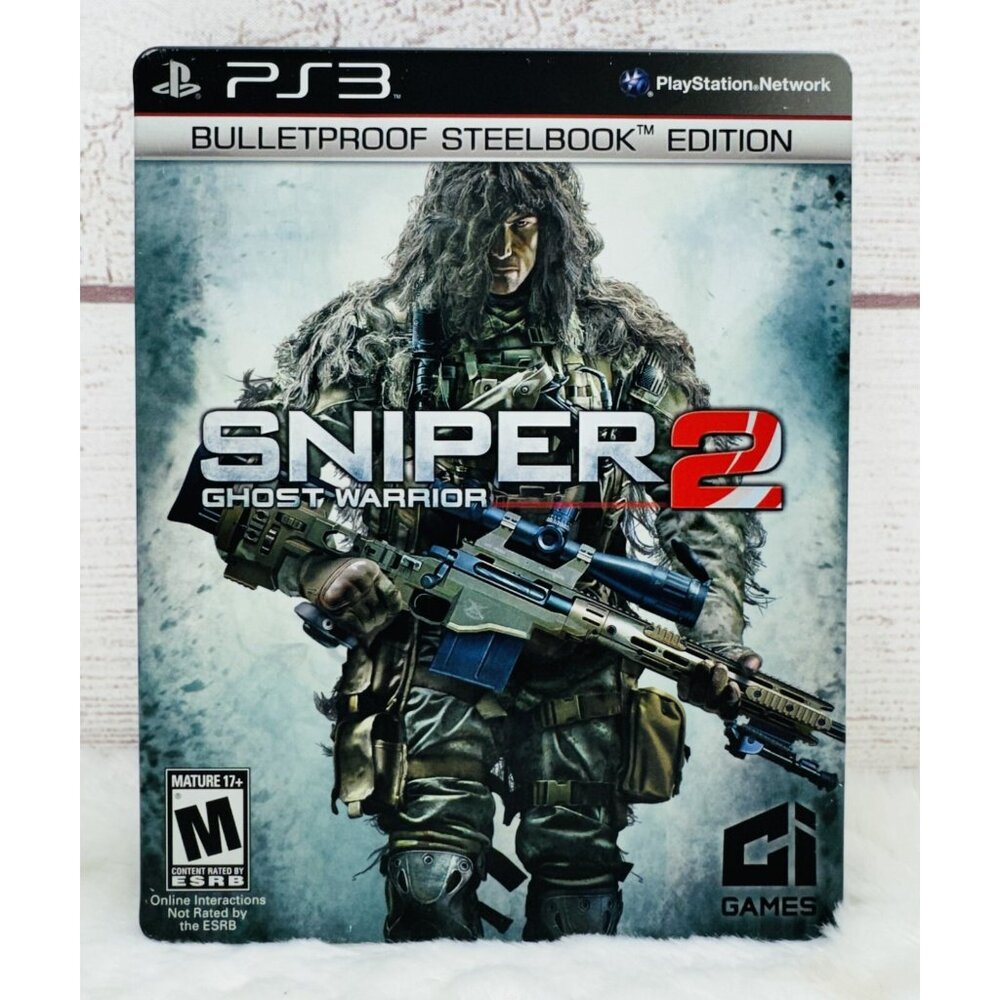Sniper 2: Ghost Warrior (PS3, PlayStation 3, 2013) Bulletproof SteelBook Edition